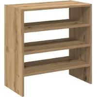vidaXL Schoenenrekken 2 st stapelbaar 60x30x30,5 cm artisanaal eiken