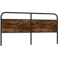 vidaXL Vervangend hoofdbord 180 cm staal en gerookt eikenkleurig