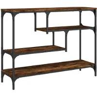 vidaXL Wandtafel 100x30x75 cm bewerkt hout gerookt eikenkleurig