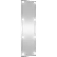 vidaXL Wandspiegel met LED's rechthoekig 30x100 cm glas
