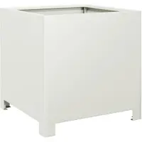 vidaXL Plantenbak 40x40x40 cm staal wit