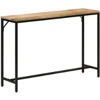 vidaXL Wandtafel 110x30x75 cm massief ruw mangohout en ijzer