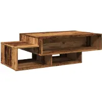 vidaXL Salontafel 105x55x32 cm bewerkt hout oud houtkleurig