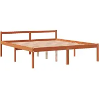 vidaXL Seniorenbed massief grenenhout wasbruin 160x200 cm
