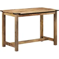 vidaXL Eettafel, 110x55x75 cm, massief mangohout