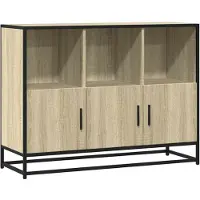vidaXL Dressoir 100x35x76 cm bewerkt hout sonoma eikenkleurig
