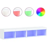 vidaXL Tv-meubels met LED-verlichting 2 st 80x30x30 cm wit