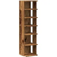 vidaXL Schoenenkast 28x27x102 cm bewerkt hout oud houtkleurig