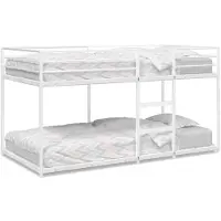 vidaXL Stapelbed zonder matras 90x190 cm staal wit