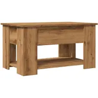 vidaXL Salontafel 79x49x41 cm bewerkt hout artisanaal eikenkleur