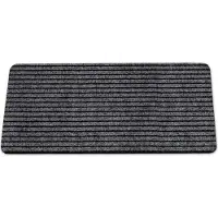 Famanu – Schoonloopmat Mischa in grijs, afmetingen 80 x 40 cm, antislip voetmat voor binnen en buiten, wasbaar, ideaal voor hal en entree