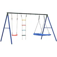 vidaXL Schommelset met schommel, ladder en nestschommel