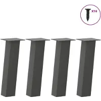 vidaXL Salontafelpoten 4 st 42 cm staal antraciet