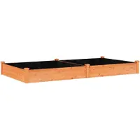 vidaXL Plantenbak verhoogd met voering 240x120x25 cm vurenhout bruin