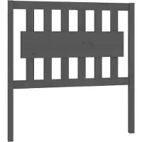 vidaXL Hoofdbord 95,5x4x100 cm massief grenenhout grijs