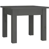 vidaXL Salontafel 35x35x30 cm massief grenenhout grijs