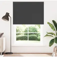 vidaXL Rolgordijn verduisterend 150x210 cm stofbreedte 146,6 cm zwart