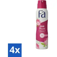 Fa Pflege 4 x - Pink Passion - Deodorant Spray - Roze Roos - 150 ml - Deodorant - Roze Roos - - Langdurige Frisheid - Anti-Vlekken