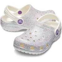 Crocs Classic Glitter Klompen voor kinderen, kleur Oyster, maat EU 23-24, normale pasvorm