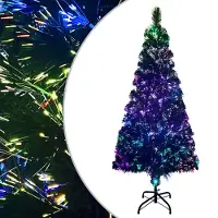 vidaXL Kunstkerstboom met standaard 210 cm glasvezel groen