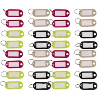 Till Gekleurde sleutelhangers - sleutel labels - 32x stuks - Sleutelhanger met etiket