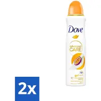 Dove 2 x - Deospray - Passievrucht & Citroengras - 150 ml - Deodorant - Anti-transpirant - Passievrucht - Citroengras -