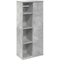 vidaXL Badkamerkast met rolhouder 39x22x90 cm betongrijs