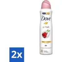 Dove 2 x - Deodorant - Go Fresh Granaatappel - Frisse en fruitige geur - 150 ml - Go Fresh - Granaatappel - Anti-transpirant Spray - Frisheid - Huidverzorging