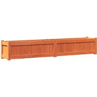 vidaXL Plantenbak 180x31x31 cm massief grenenhout wasbruin