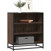 vidaXL Dressoir 68x35x76 cm bewerkt hout en metaal bruin eikenkleur