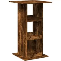 vidaXL Barkruk met opbergvakken, gerookt eikenfineer, 60x60x102 cm, houtvezel