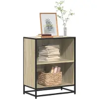 vidaXL Boekenkast 60x35x76 cm bewerkt hout sonoma eikenkleurig