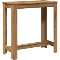 vidaXL Bartafel 102x50x103,5 cm bewerkt hout artisanaal eikenkleurig