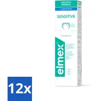Elmex 12 x Tandpasta Sensitive Gentle White 75 ml - Tandpasta - Mondhygiëne - Tanden Witte - Tandvleesbescherming - Bacteriënverwijdering