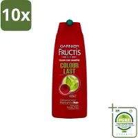 Garnier 10 x - Fructis - Shampoo - Colour Last - 250 ml - Grootverpakking - Kleurbehoud - Gekleurd Haar - Antioxidant - Haarvoeding - Haarbescherming
