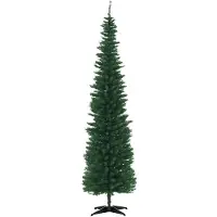 HOMCOM Kerstboom Kunststof, Metaal Ø55 x 210H cm Groen