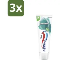 Aquafresh 3 x Tandpasta Coolmint 75 ml - Tandpasta - Frisse Adem - Mondgezondheid - Suikerzuur - Gaatjes