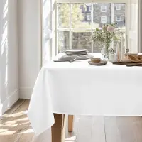 Famanu – Linnen tafelkleed voor kerst, waterafstotend, rechthoekig, afneembaar, 140x300 cm, ideaal voor eettafel en feest