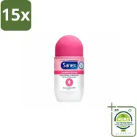 Sanex 15 x – Deodorant Roller – Dermo Care 48H Antiperspirant - 50 ml - Grootverpakking - Antiperspirant 48h - Roll-on Antiperspirant - Huidverzorging - Zweetvermindering - Geurvermindering