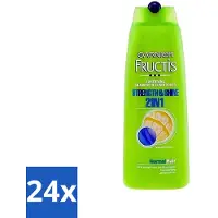 Garnier 24 x - Fructis - Shampoo - Strength & Shine - Shampoo - 250 ml - Haarversterking - Glans - Fruitextracten - Gezond Haar - Haargroei