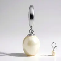 Cavill - Zilveren Hanger met Zoetwater Kweekparel 11x9,5 mm - 925 Sterling Zilver - Fancy Slijpsel - Elegant Parel Sieraad Dames