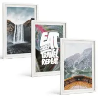 Wallfluent 3-Delige Schilderij Set - Waterval Bergen Reizen Natuur Lodz | Vegetatie - 40 x 60 - Wanddecoratie - Moderne Interieurdecoratie - Moderne Wanddecoratie