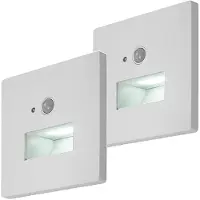 Rabalux - LED - trapverlichting met bewegingssensor, wit - 1 W IP20 wit 3000, 4500, 6500 K - 2 stuks