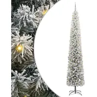 vidaXL Kunstkerstboom Groen 270 cm PVC en Staal en Kunststof