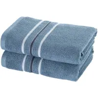 MOODIT Handdoek Empress Stone Blue - set (2 st.) - 50 x 100 cm - Katoen