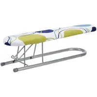 Famanu – Strijkplank van 50 cm x 12 cm in grijs met golvende mouwen, ideaal voor het strijken van kleding en textiel, compact en praktisch voor thuisgebruik