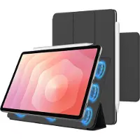 Cazy tablet Hoes geschikt voor Samsung Galaxy Tab S11 - Magnetic TriFold Bookcase - Zwart