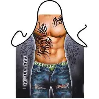 Benza Schort Tattoo Man - Sexy/Leuke/Grappige/Mooie Keukenschort
