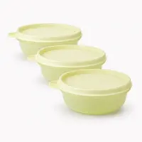 Tupperware ruimteschaaltjes geel in een set van 3