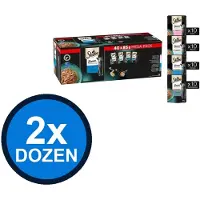 Sheba 2x - Sauce Lover Vis Selectie in Saus Multipack - Kattenvoer Natvoer - 40x85g